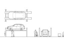 Bloques de AutoCAD para elevador de vehículos