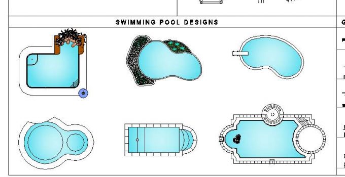 Bloques de AutoCAD para piscina